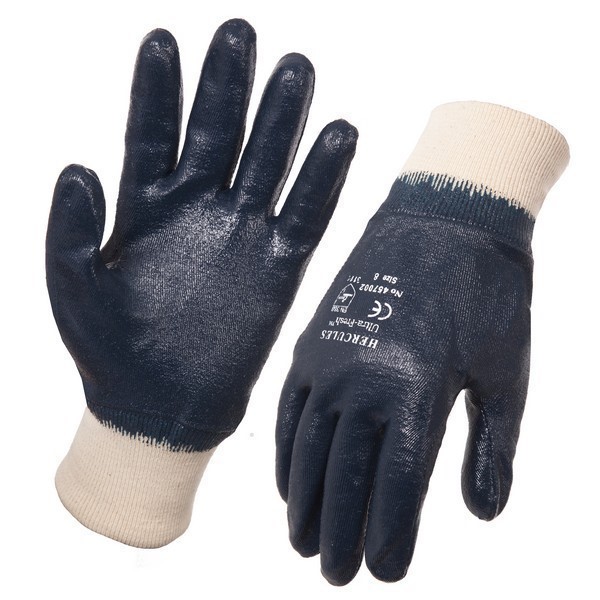 Hercules Nitrile Medium Weight Full Dip Knit Wrist Glove