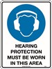 300x225mm  Metal  Hearing Protection Must be Worn in This Area