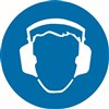 200mm Disc  Self Adhesive  Hearing Protection Pictogram