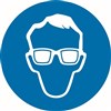200mm Disc  Self Adhesive  Eye Protection Pictogram