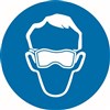 200mm Disc  Self Adhesive  Goggles Pictogram