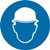 200mm Disc  Self Adhesive  Hard Hat Pictogram