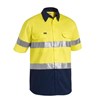 Bisley Lightweight Hi Vis Drill Shirt 2 Hoop Reflective Short Sleeve