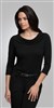 City Collection Ladies Eva Cowl Neck 34 Sleeve Top
