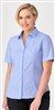 City Collection Ladies City Stretch Pinfeather Shirt Short Sleeve