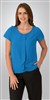 City Collection Ladies Cascade Knit Short Sleeve Top