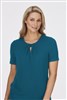 City Collection Ladies Keyhole Short Sleeve Knit Top