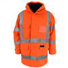 DNC Hi Vis 6 In 1 Breathable Rain Jacket Biomotion H Pattern Reflective Tape