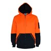 DNC Hoodie Fleecy Full Zip Hi Vis two Tone