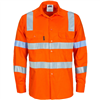 DNC Cotton Drill Shirt Leightweight Long Sleeve Reflective Tape Vic Rail Compliant