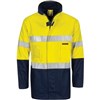 DNC Hi Vis Cotton Drill 2 in 1 Jacket Heavyweight with Reflective Tape 2 Tone