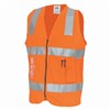 DNC Safety Vest ID Pocket Zip Front 100 Polyester Reflective Tape