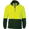DNC Polar Fleece 12 Zip Pullover 100 Polyester 2 Tone