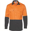 DNC Cotton Drill Shirt Long Sleeve 2 Tone