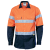 DNC Cotton Drill Shirt Long Sleeve RT1 Reflective Tape 2 Tone