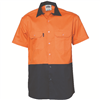 DNC Lightweight Cotton Drill CoolBreeze Shirt Short Sleeve 2 Tone
