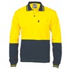 DNC Polo Shirt Cotton Jersey with Underarm Mesh Long Sleeve