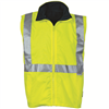 DNC Reversable Vest Polyester PU with Reflective Tape Polar Fleece Inner