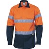 DNC Lightweight Cotton Drill CoolBreeze Shirt Long Sleeve RT1 Reflective Tape 2 Tone