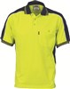 DNC Contrast Panel Polo Shirt 65 Polyester 35 Cotton Short Sleeve