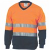 DNC Sloppy Joe V Neck Polyester Cotton Reflective Tape 2 Tone