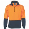 DNC Fleecy 12 Zip Jumper Reflective Piping PolyesterCotton 2 Tone