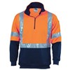DNC Fleecy 12 Zip Jumper PolyesterCotton X Pattern Reflective Tape 2 Tone