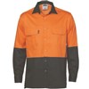 DNC Lightweight 3 Way CoolBreeze Cotton Drill Shirt Long Sleeve 2 Tone