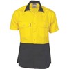 DNC Cotton Drill Vented Shirt Short Sleeve 2 Tone