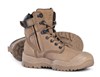Mongrel Boot High Leg Lace Up Zip Side Stone