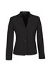 Biz Corporates Ladies Short Length Jacket with Reverse Lapel Wool Stretch