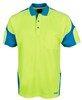 JBs Hi Vis Arm Panel Polo Shirt Short Sleeve 100 Polyester 2 Tone