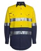 JBs Hi Vis Shirt Cotton Drill Long Sleeve RT1 Reflective Tape