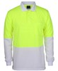 JBs Hi Vis Traditional Polo Shirt Long Sleeve 100 Polyester 2 Tone