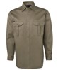 JBs 190gsm Cotton Drill Work Shirt Long Sleeve