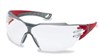 Uvex Pheos CX2 Clear Safety Glasses RedGrey Arms