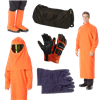 Glosafe Arc Flash Kit Ultra Soft 1300mm length coat BeeKeeper style hood CAT 4 47 calcm2
