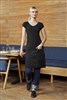 Biz Collection Black Short Waisted Apron 65 polyester 35 cotton twill 86cm X 50cm