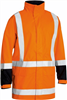 Bisley Rain Jacket with H Pattern Reflective Tape Orange