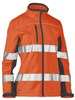 Bisley Ladies Hi Vis Soft Shell Jacket with Reflective Tape