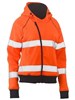 Bisley Ladies Hi Vis Fleece Hoodie with Reflective Tape