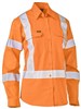 Bisley Ladies Lightweight Rail Drill Shirt with Reflective Tape