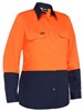 Bisley Ladies Cool Lightweight HiVis Drill Shirt Long Sleeve