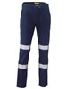 Bisley Stretch Cotton Drill Work Pants with Biomotion Stretch Reflective Tape