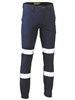 Bisley Stretch Cotton Drill Cargo Cuffed Pants with Biomotion Reflective Tape