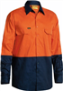 Bisley Lightweight Cool 2 Tone Drill Shirt with Gussets