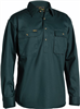 Bisley Cotton Drill Shirt Closed Front Long Sleeve