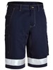 Bisley Cotton Drill Vented Light Weight Cargo Work Shorts with Reflective