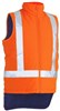 Bisley Hi Vis Puffer Vest  Showerproof with X Pattern Reflective Tape