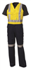 Action Back Overalls with Pockets Reflective Tape YellowNavy